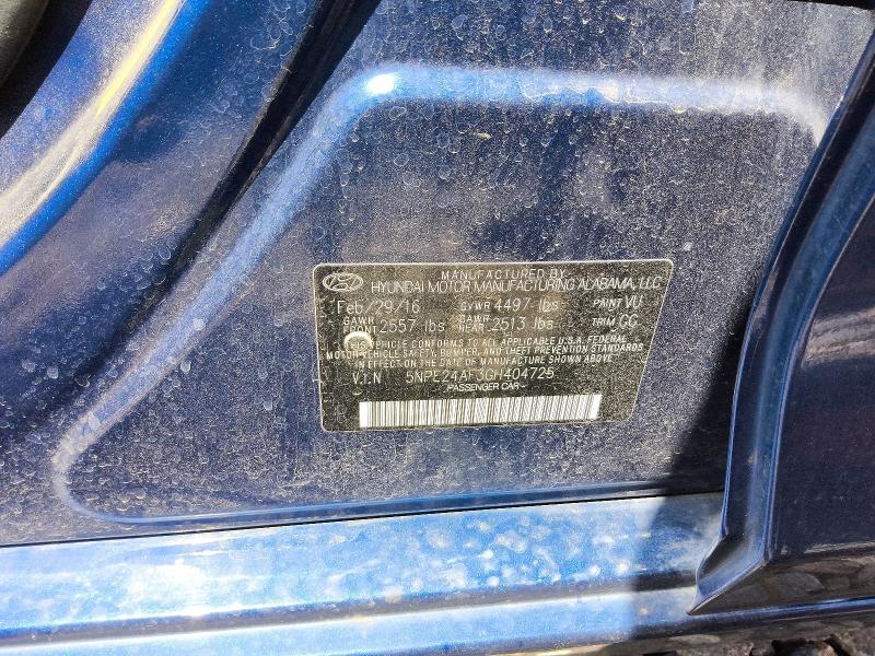 2016 Hyundai Sonata მანქანა იყიდება აუქციონზე, vin: 5NPE24AF3GH404725, აუქციონის ნომერი: 85603865