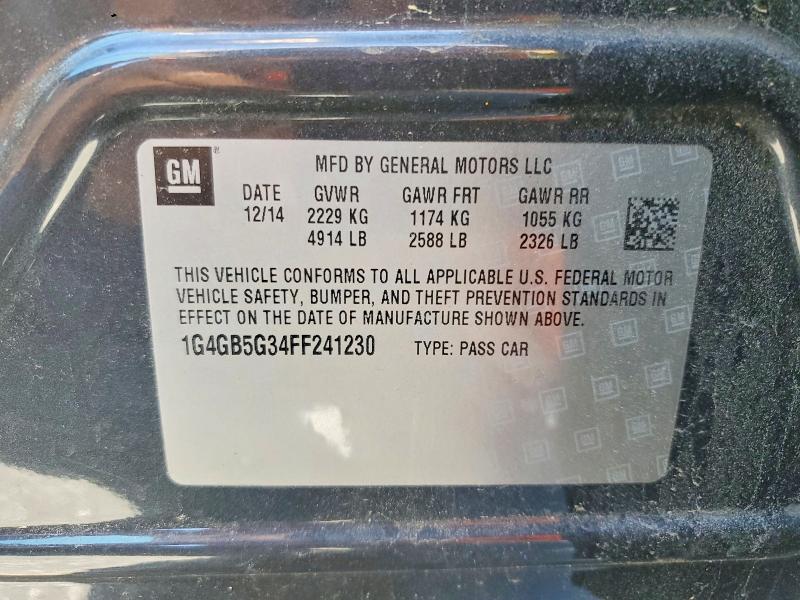 Продажа на аукционе авто 2015 Buick Lacrosse, vin: 1G4GB5G34FF241230, номер лота: 55500366