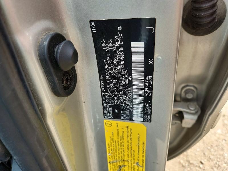 Aukcja sprzedaży 2005 Lexus Rx, vin: JTJHA31U550084002, numer aukcji: 58761626