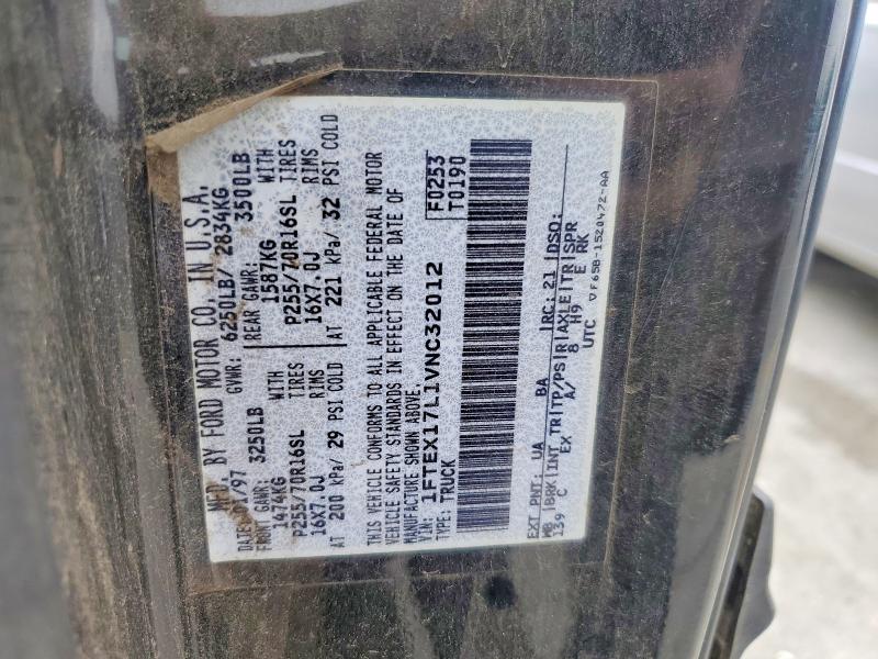55337996 :رقم المزاد ، 1FTEX17L1VNC32012 vin ، 1997 Ford F150 مزاد بيع