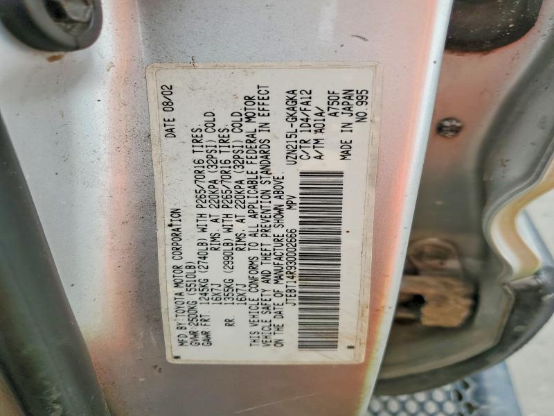 Aukcja sprzedaży 2003 Toyota 4runner, vin: JTEBT14R930002666, numer aukcji: 56679256