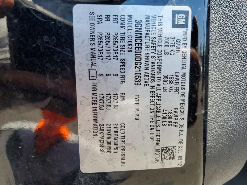 Продажа на аукционе авто 2013 Chevrolet Avalanche, vin: 3GNMCEE00DG210539, номер лота: 56247516