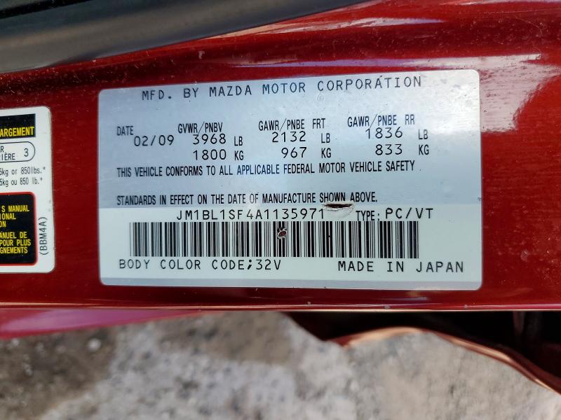 Продажа на аукционе авто 2010 Mazda 3, vin: JM1BL1SF4A1135971, номер лота: 57634376