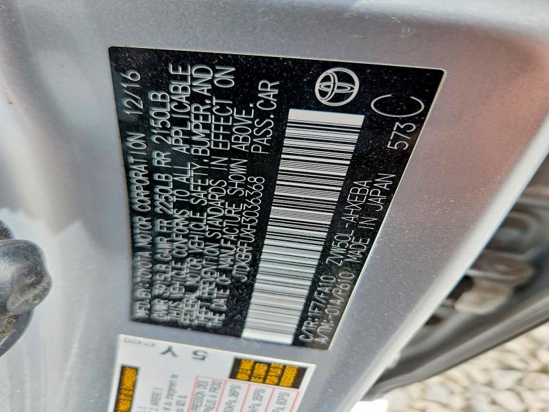 2017 Toyota Prius მანქანა იყიდება აუქციონზე, vin: JTDKBRFUXH3036368, აუქციონის ნომერი: 57082676