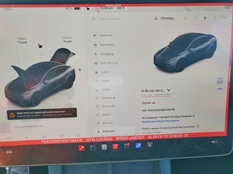 Aukcja sprzedaży 2022 Tesla Model Y, vin: 7SAYGDEF8NF394118, numer aukcji: 56159516