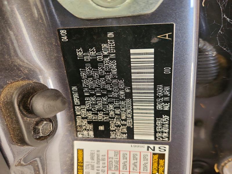 Aukcja sprzedaży 2008 Toyota 4runner, vin: JTEBU14R28K030088, numer aukcji: 55824646