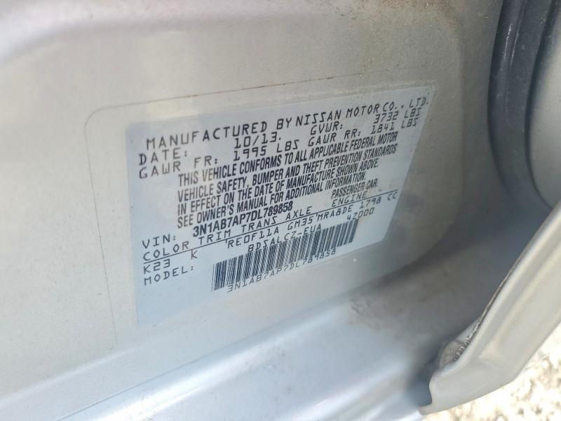 Продаж на аукціоні авто 2013 Nissan Sentra, vin: 3N1AB7AP7DL789858, номер лоту: 85607655