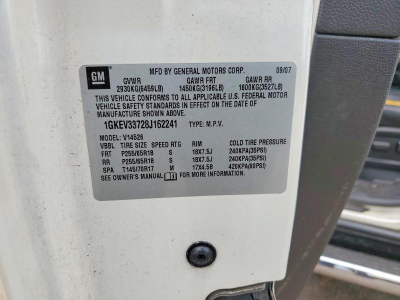 Продаж на аукціоні авто 2008 Gmc Acadia, vin: 1GKEV33728J162241, номер лоту: 57361066