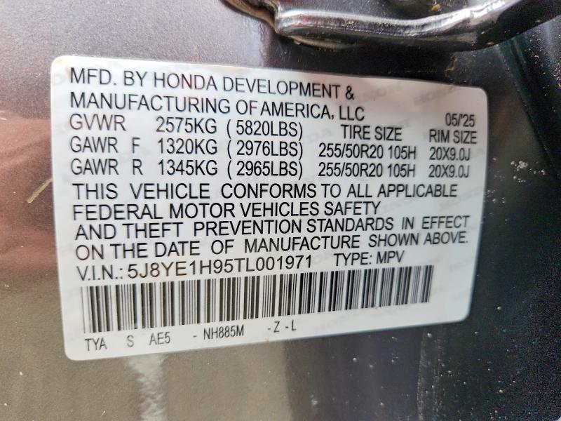 2025 Acura Mdx მანქანა იყიდება აუქციონზე, vin: 5J8YE1H01SL000459, აუქციონის ნომერი: 58720836