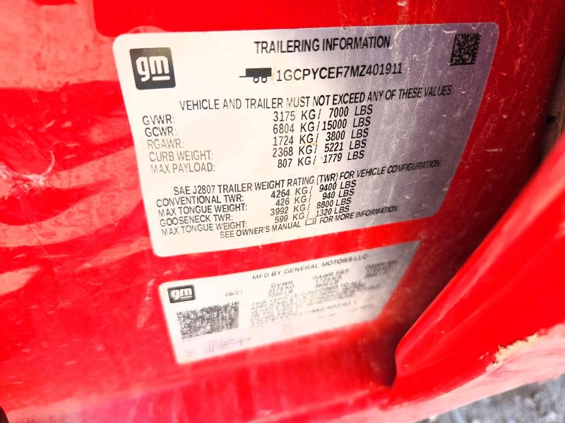 Aukcja sprzedaży 2021 Chevrolet Silverado, vin: 1GCPYCEF7MZ401911, numer aukcji: 56295916