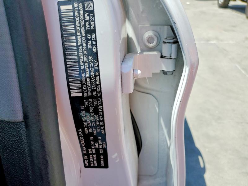 57656246 :رقم المزاد ، ZASPAKAN4K7C51350 vin ، 2019 Alfa Romeo Stelvio مزاد بيع