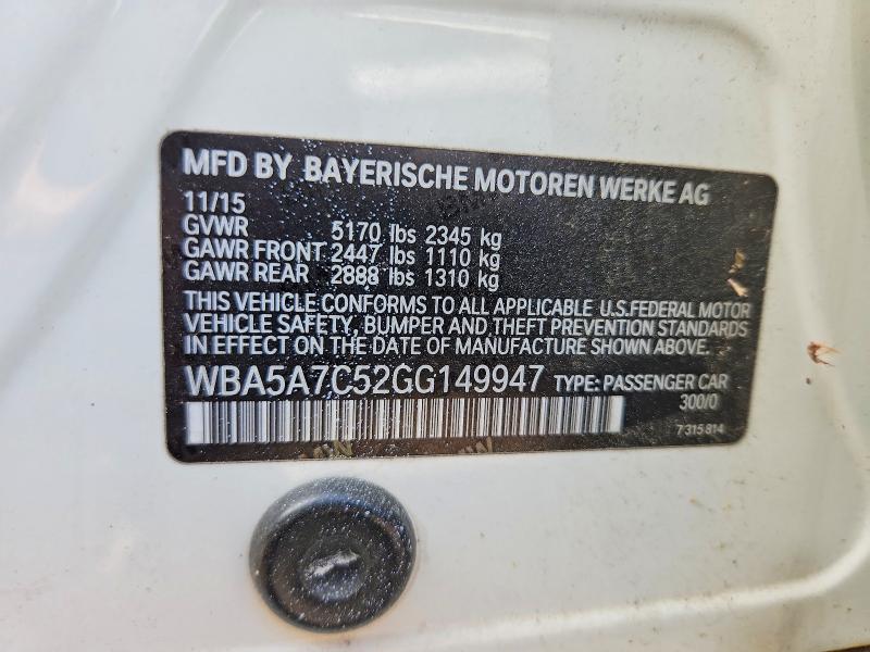Продажа на аукционе авто 2016 Bmw 528, vin: WBA5A7C52GG149947, номер лота: 56151006