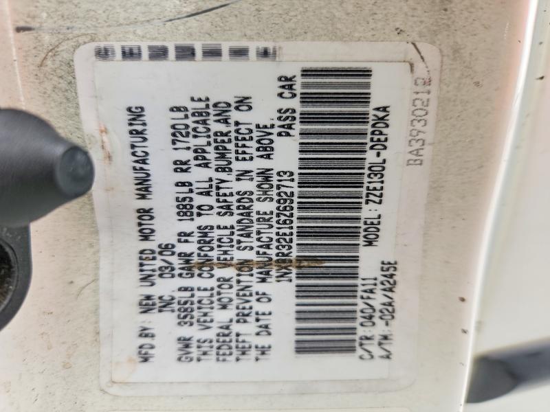 Aukcja sprzedaży 2006 Toyota Corolla, vin: 1NXBR32E16Z692713, numer aukcji: 57649356