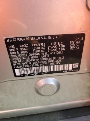 Aukcja sprzedaży 2016 Honda Hr-v, vin: 3CZRU6H35GM714575, numer aukcji: 55190116