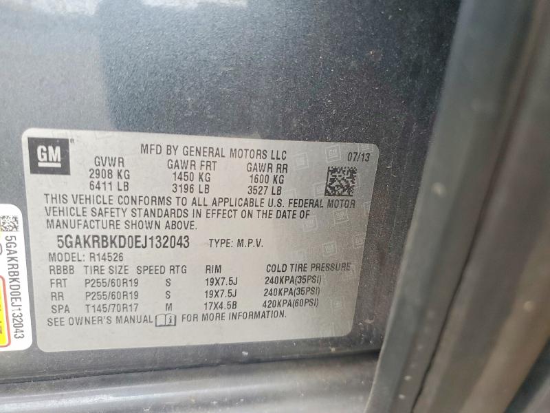 Продажа на аукционе авто 2014 Buick Enclave, vin: 5GAKRBKD0EJ132043, номер лота: 57689456