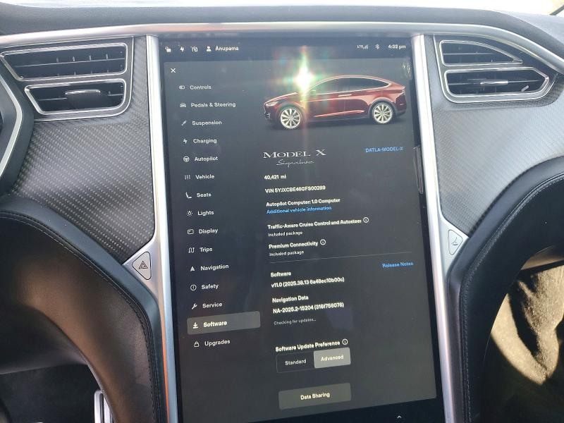 Продаж на аукціоні авто 2016 Tesla Model X, vin: 5YJXCBE46GFS00289, номер лоту: 57089586