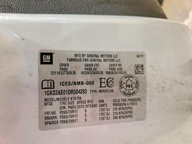 56974626 :رقم المزاد ، 1GKS2AE01DR304283 vin ، 2013 Gmc Yukon مزاد بيع