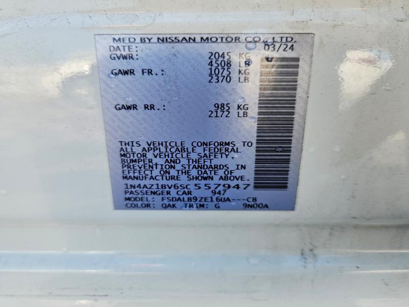 Aukcja sprzedaży 2025 Nissan Leaf, vin: 1N4AZ1BV6SC557947, numer aukcji: 57531306