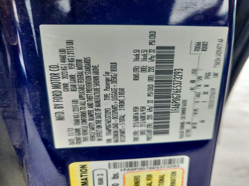 Продаж на аукціоні авто 2014 Ford Fusion, vin: 1FA6P0G76E5373293, номер лоту: 56500156