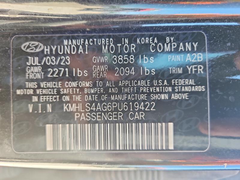 2023 Hyundai Elantra მანქანა იყიდება აუქციონზე, vin: KMHLS4AG6PU619422, აუქციონის ნომერი: 56327966