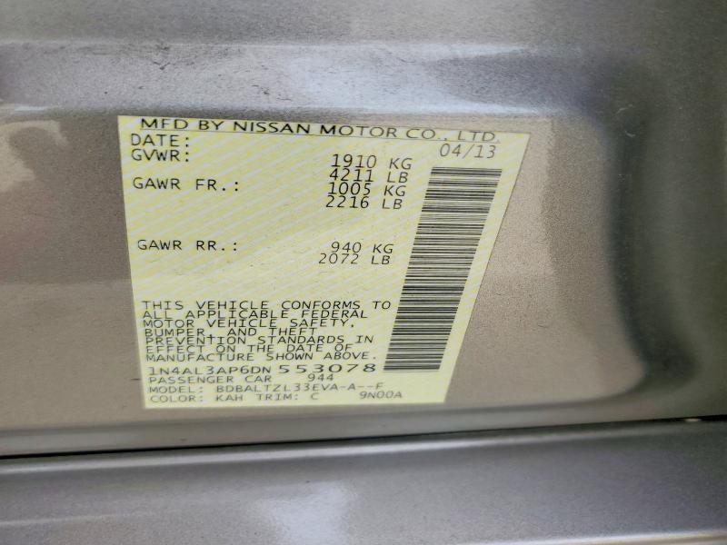 Aukcja sprzedaży 2013 Nissan Altima, vin: 1N4AL3AP6DN553078, numer aukcji: 56935286