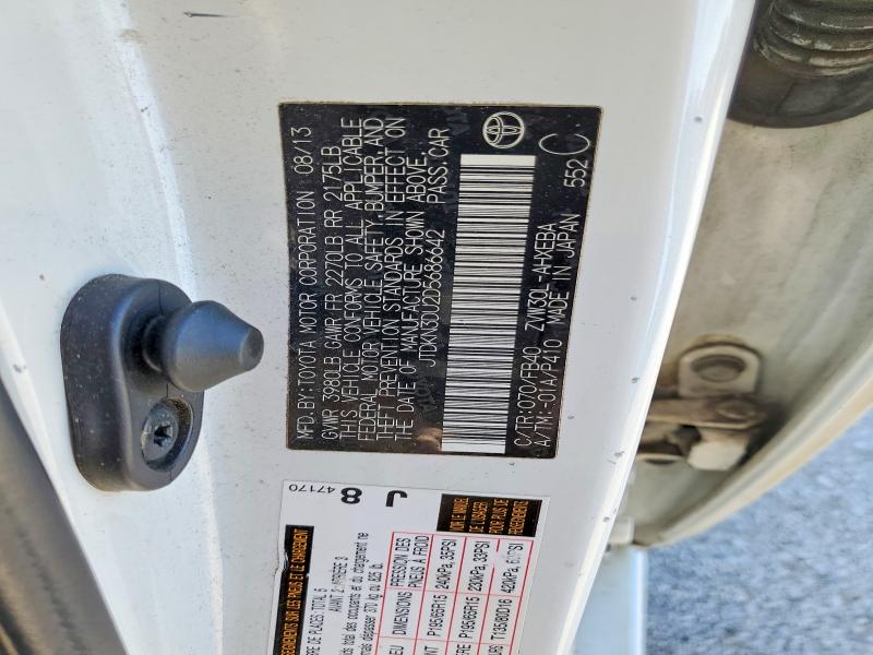2013 Toyota Prius მანქანა იყიდება აუქციონზე, vin: JTDKN3DU2D5686642, აუქციონის ნომერი: 57589406