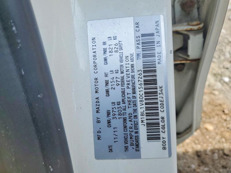 Продажа на аукционе авто 2012 Mazda 3, vin: JM1BL1V80C1567263, номер лота: 59078326