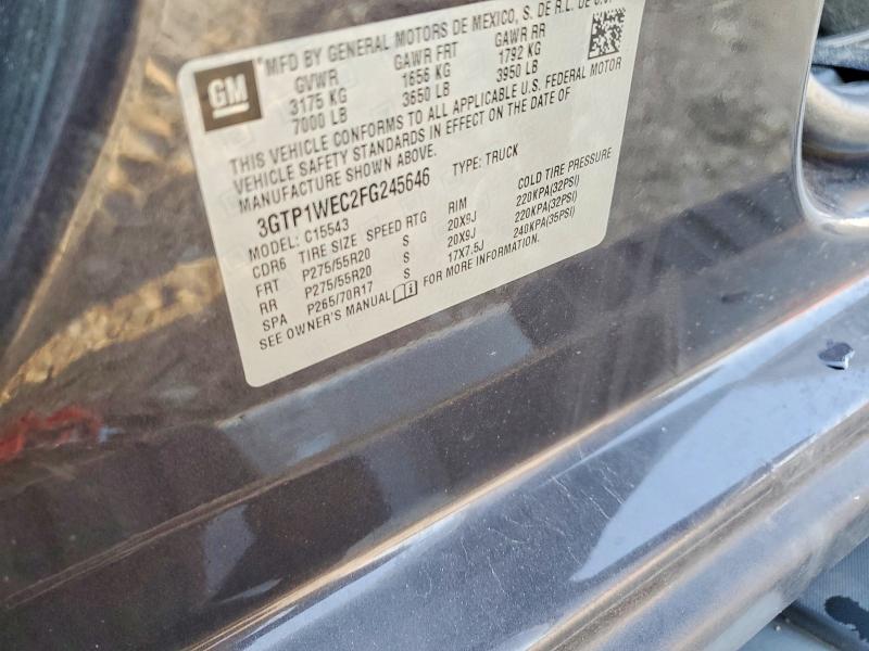 2015 Gmc Sierra მანქანა იყიდება აუქციონზე, vin: 3GTP1WEC2FG245646, აუქციონის ნომერი: 58441456