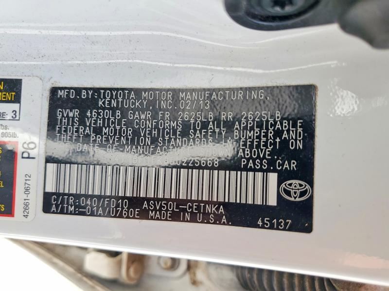Aukcja sprzedaży 2013 Toyota Camry, vin: 4T1BF1FK8DU225668, numer aukcji: 56222436