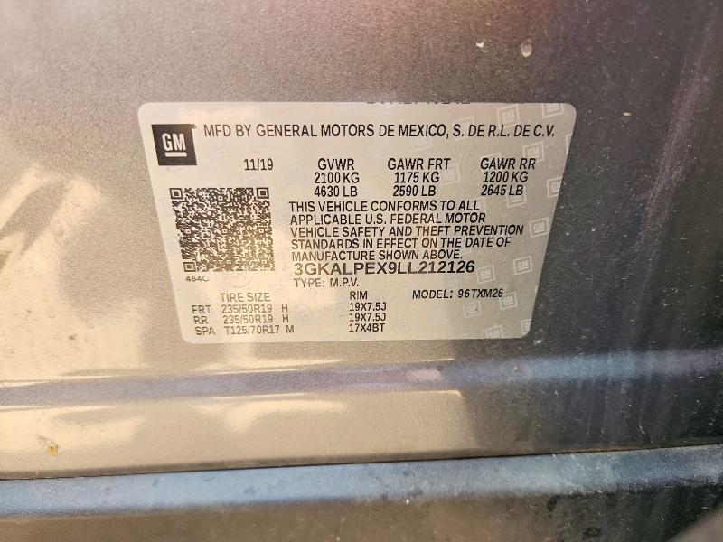 Aukcja sprzedaży 2020 Gmc Terrain, vin: 3GKALPEX9LL212126, numer aukcji: 55004126