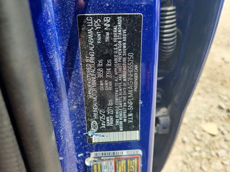 59058726 :رقم المزاد ، 5NPLM4AG1NH055250 vin ، 2022 Hyundai Elantra مزاد بيع