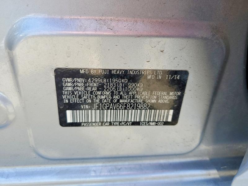 Продаж на аукціоні авто 2015 Subaru Impreza, vin: JF1GPAV66F8219882, номер лоту: 57706596