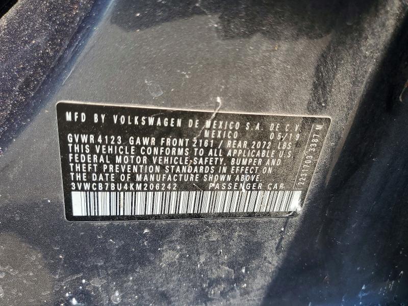 Продажа на аукционе авто 2019 Volkswagen Jetta, vin: 3VWCB7BU4KM206242, номер лота: 56312476