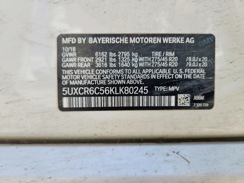 Продажа на аукционе авто 2019 Bmw X5, vin: 5UXCR6C56KLK80245, номер лота: 56663766