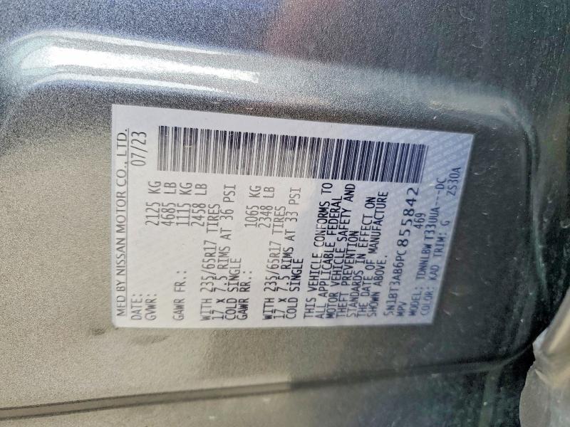 Aukcja sprzedaży 2023 Nissan Rogue, vin: 5N1BT3AB6PC855842, numer aukcji: 57076396