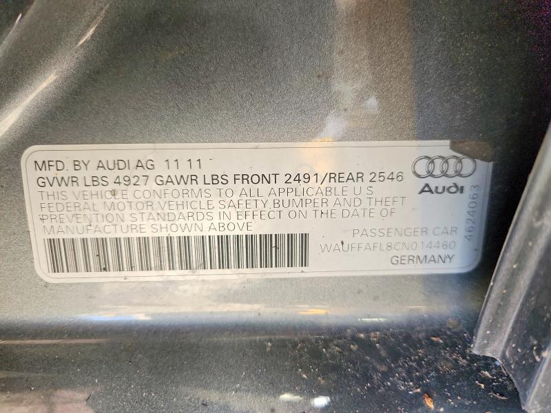 Aukcja sprzedaży 2012 Audi A4, vin: WAUFFAFL8CN014460, numer aukcji: 57526436