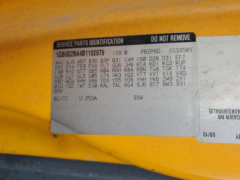 Продаж на аукціоні авто 2011 Chev Bus, vin: 1GB0G2BA4B1102979, номер лоту: 58842276