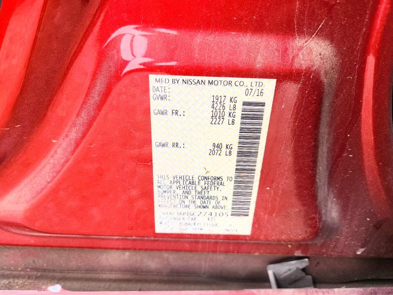 Продаж на аукціоні авто 2016 Nissan Altima, vin: 1N4AL3AP1GC274105, номер лоту: 55618906