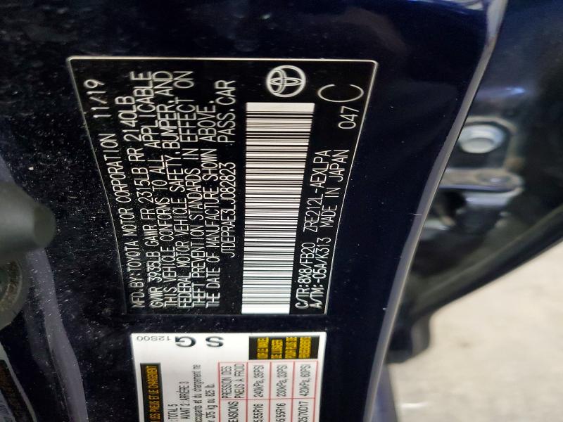2020 Toyota Corolla მანქანა იყიდება აუქციონზე, vin: JTDEPRAE3LJ082823, აუქციონის ნომერი: 57118096