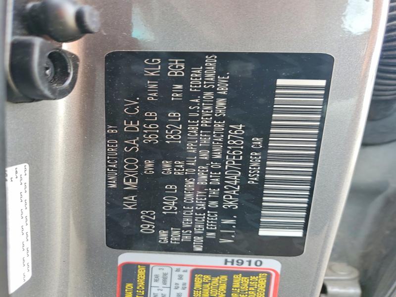 Продажа на аукционе авто 2023 Kia Rio, vin: 3KPA24AD7PE618764, номер лота: 56405606