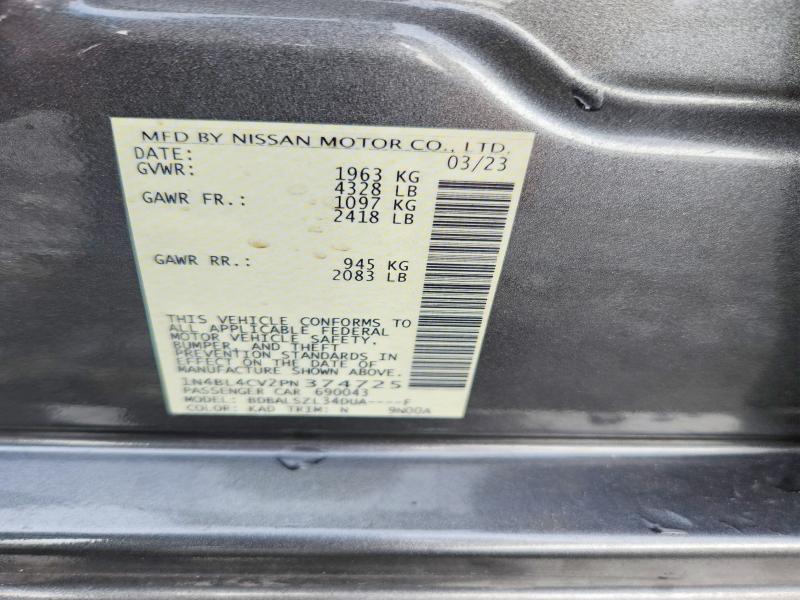 Aukcja sprzedaży 2023 Nissan Altima, vin: 1N4BL4CV2PN374725, numer aukcji: 58043176
