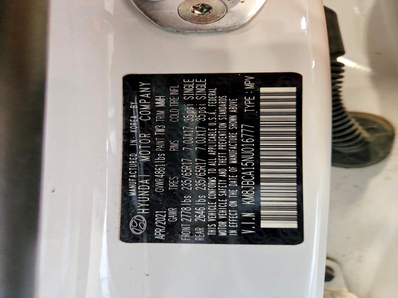 55777916 :رقم المزاد ، KM8JBCA15NU016777 vin ، 2022 Hyundai Tucson مزاد بيع