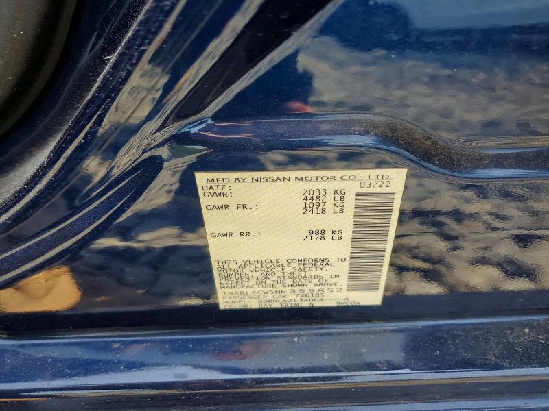 Продажа на аукционе авто 2022 Nissan Altima, vin: 1N4BL4CW5NN355852, номер лота: 59264186