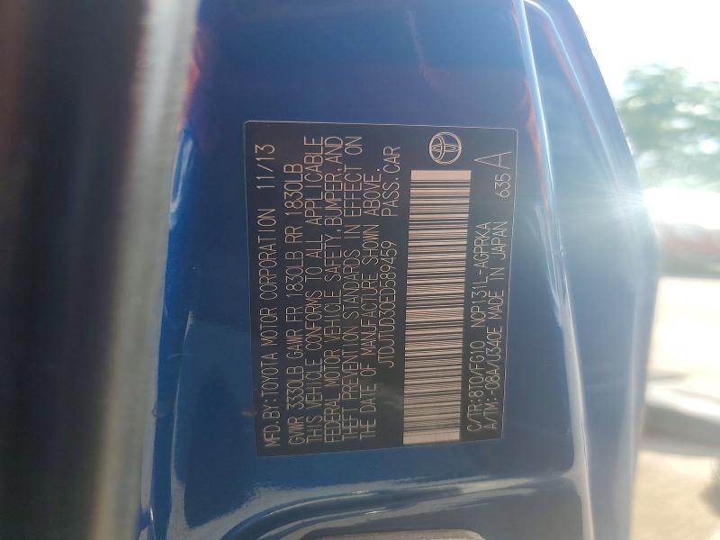 Продаж на аукціоні авто 2014 Toyota Yaris, vin: JTDJTUD30ED589459, номер лоту: 58993836