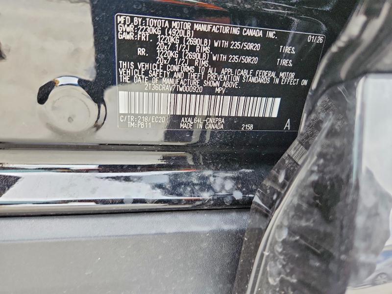 58129276 :رقم المزاد ، 2T36CRAV7TW000920 vin ، 2026 Toyota Rav4 مزاد بيع