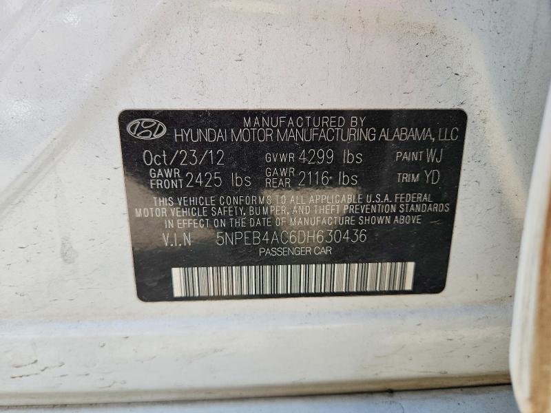 Продажа на аукционе авто 2013 Hyundai Sonata, vin: 5NPEB4AC6DH630436, номер лота: 57364846
