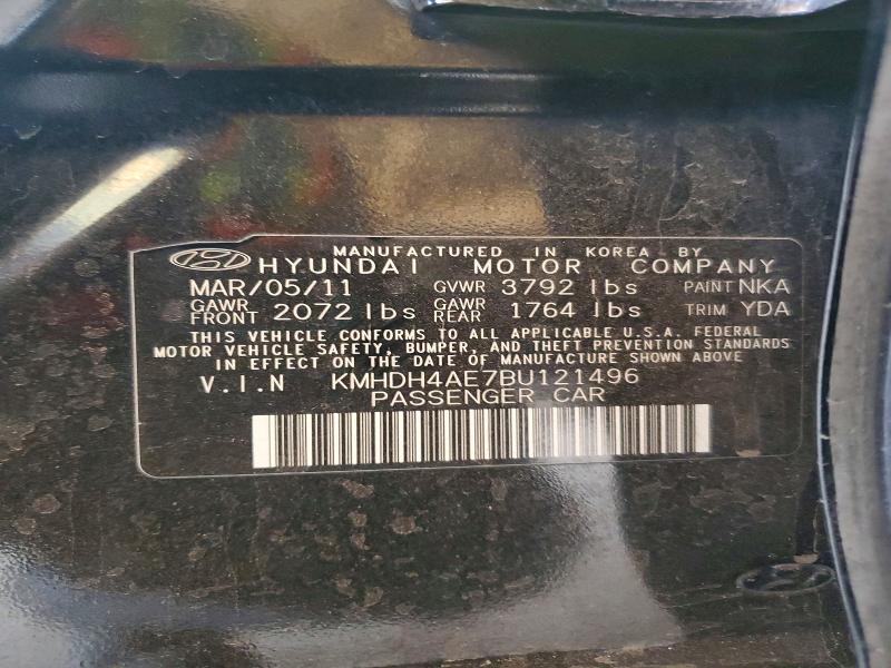 Продаж на аукціоні авто 2011 Hyundai Elantra, vin: KMHDH4AE7BU121496, номер лоту: 54438406