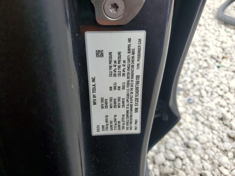 Auction sale of the 2024 Tesla Model 3, vin: 5YJ3E1EA6RF766108, lot number: 56717576
