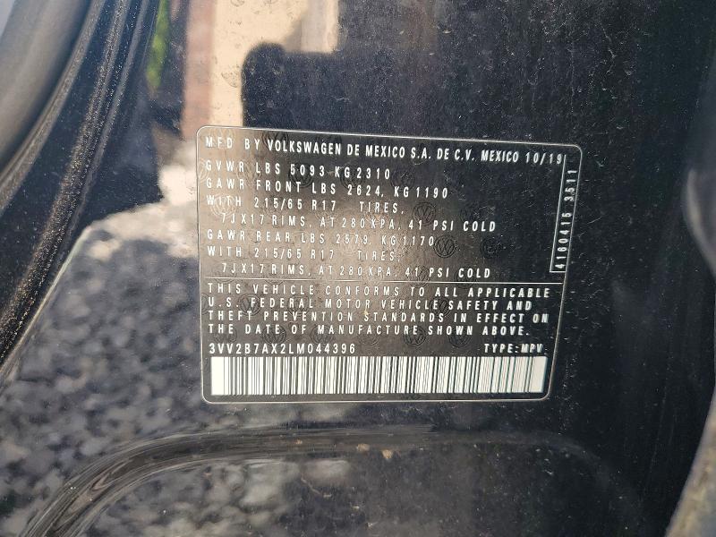 Aukcja sprzedaży 2020 Volkswagen Tiguan, vin: 3VV2B7AX2LM044396, numer aukcji: 55525596