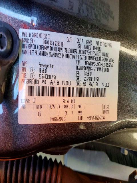 Продажа на аукционе авто 2017 Ford Focus, vin: 1FADP3L93HL306554, номер лота: 58617756